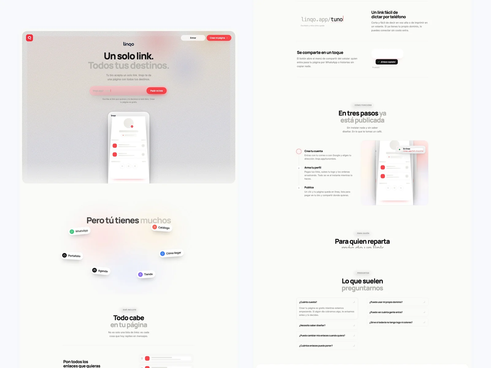 linqo — una página con todos tus enlaces
